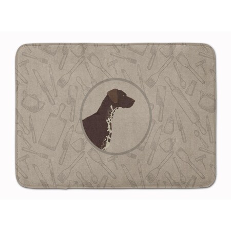 Carolines Treasures German Shorthaired Pointer in the Kitchen Machine Washable Memory Foam Mat CK2188RUG